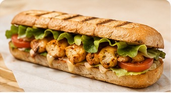 Bite & Brew premium toasted baguette